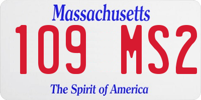 MA license plate 109MS2