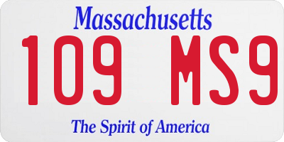 MA license plate 109MS9