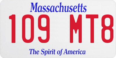 MA license plate 109MT8