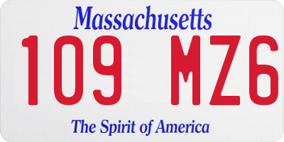 MA license plate 109MZ6