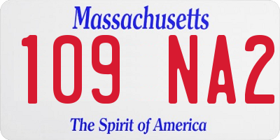 MA license plate 109NA2