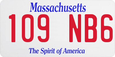 MA license plate 109NB6