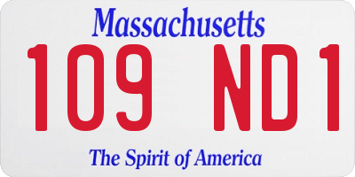 MA license plate 109ND1