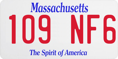 MA license plate 109NF6