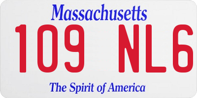 MA license plate 109NL6