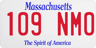 MA license plate 109NM0