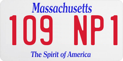 MA license plate 109NP1