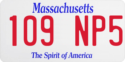 MA license plate 109NP5