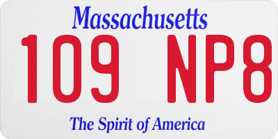 MA license plate 109NP8
