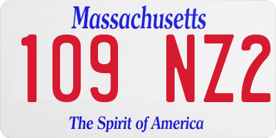 MA license plate 109NZ2
