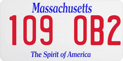 MA license plate 109OB2