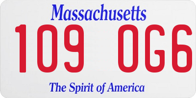 MA license plate 109OG6