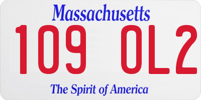 MA license plate 109OL2