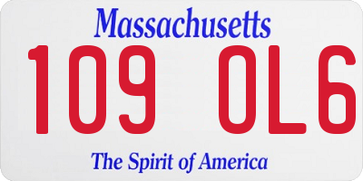 MA license plate 109OL6