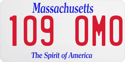 MA license plate 109OM0