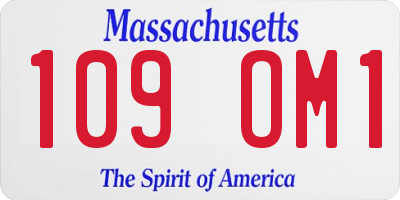 MA license plate 109OM1