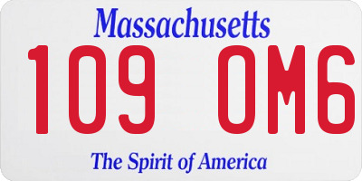 MA license plate 109OM6