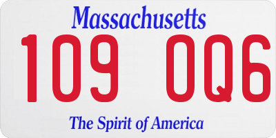 MA license plate 109OQ6