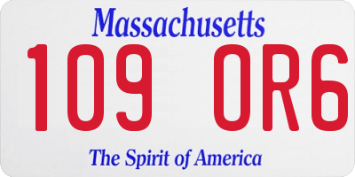 MA license plate 109OR6