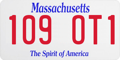 MA license plate 109OT1