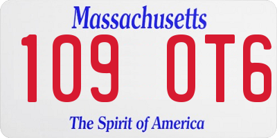 MA license plate 109OT6