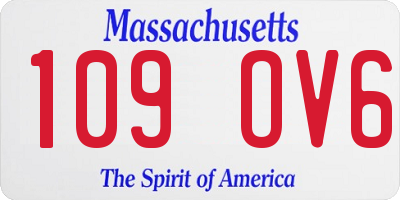 MA license plate 109OV6