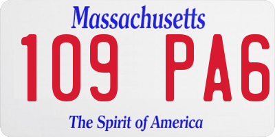 MA license plate 109PA6