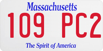 MA license plate 109PC2