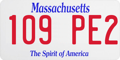 MA license plate 109PE2