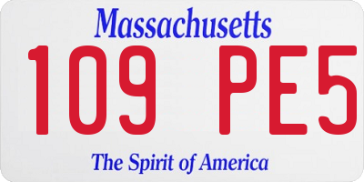 MA license plate 109PE5