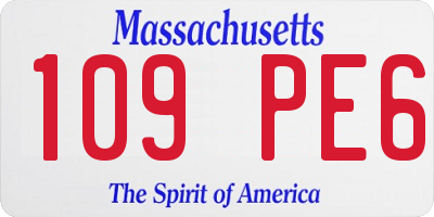 MA license plate 109PE6