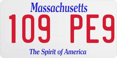 MA license plate 109PE9