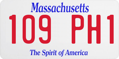 MA license plate 109PH1