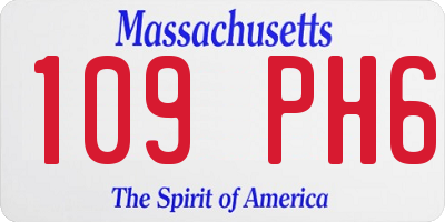 MA license plate 109PH6