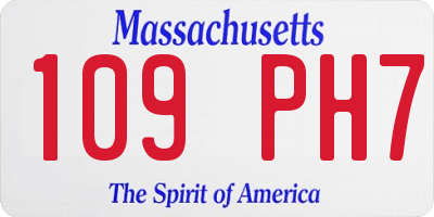 MA license plate 109PH7