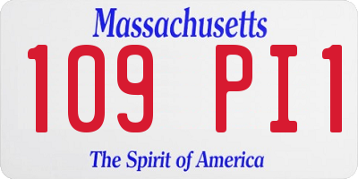 MA license plate 109PI1