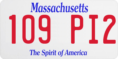 MA license plate 109PI2