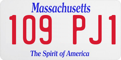 MA license plate 109PJ1