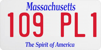 MA license plate 109PL1