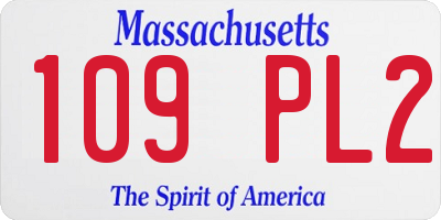 MA license plate 109PL2