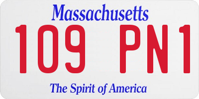 MA license plate 109PN1