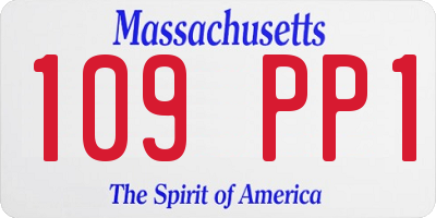 MA license plate 109PP1