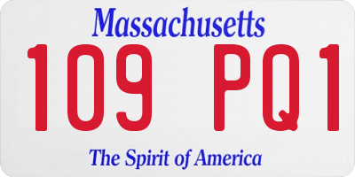 MA license plate 109PQ1