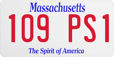 MA license plate 109PS1