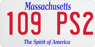 MA license plate 109PS2