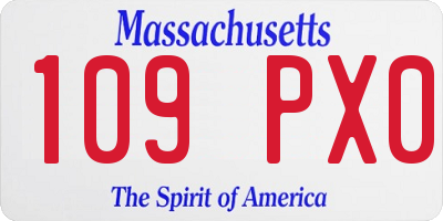 MA license plate 109PX0