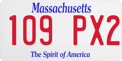 MA license plate 109PX2