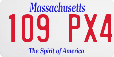MA license plate 109PX4