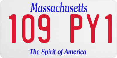 MA license plate 109PY1