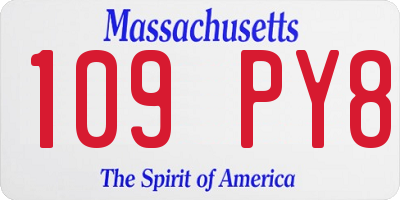 MA license plate 109PY8